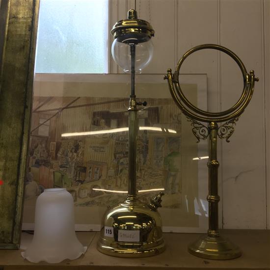 Brass lamp & tilly lamp